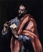 GRECO, El Apostle St Paul painting